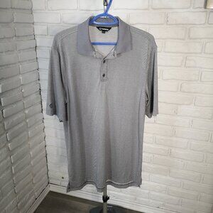 Sunice Men's Size Medium Grey 3 Button Closure Short Sleeves Polo Shirt